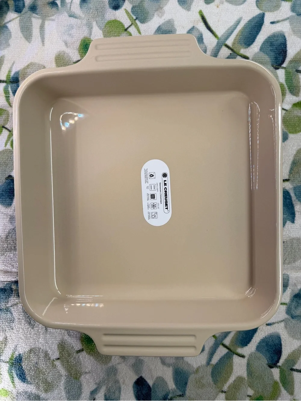 NEW Le Creuset Shiny Black ONYX 28cm Square Baking Dish Stoneware 11” Rare
